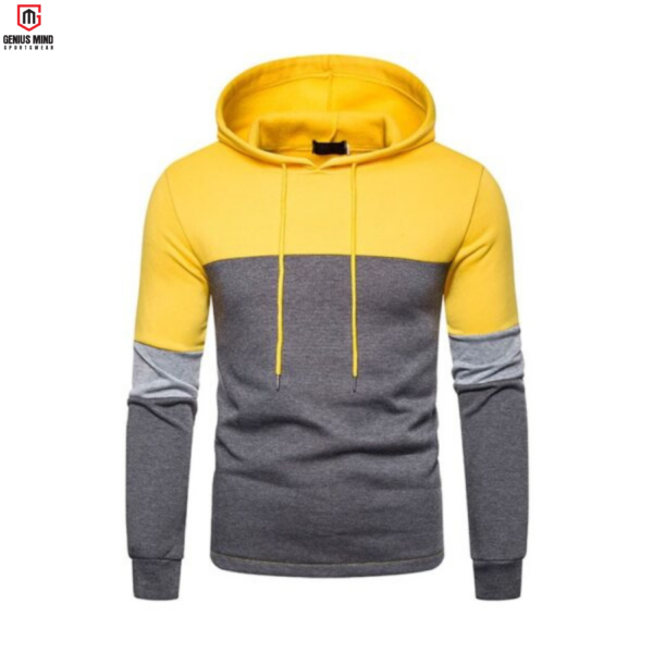 A variety of fashionable hoodies displayed on hangers, featuring different colors and designs suitable for men, women, and teenagers.