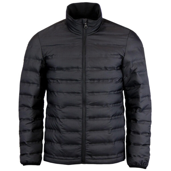 A custom puffer jacket designed for warmth and comfort, suitable for both men and women, featuring a hood and quilted design for added protection.