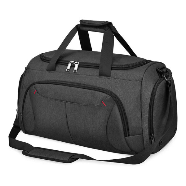 A selection of custom gym bag featuring team logos and personalized designs for athletes and teams.