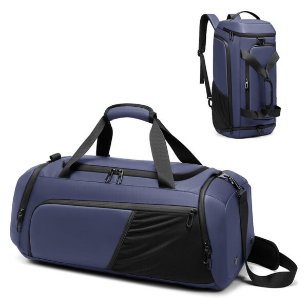 A selection of custom gym bag featuring team logos and personalized designs for athletes and teams.